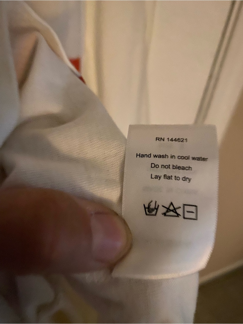 R13 White Mini Dress with Bold Red Graphic - Picture 5 of 9